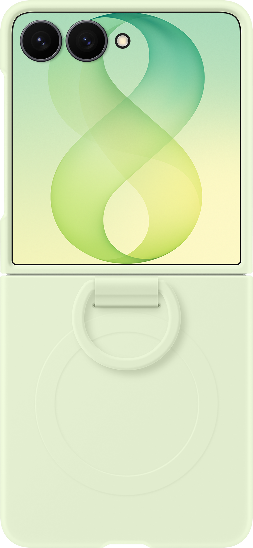 Capa para Samsung Galaxy Z Flip8 F776, Anel de Silicone Magnético, Verde EF-EF776CGEGWW