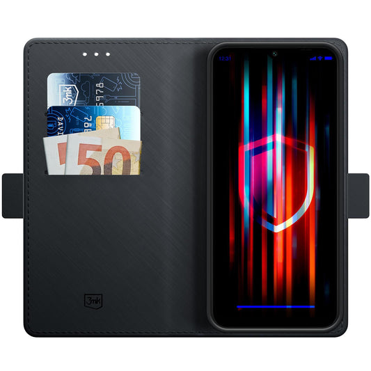 Bolsa para Samsung Galaxy A16 5G A166 / A16 4G A165, 3MK, Carteira, Preto