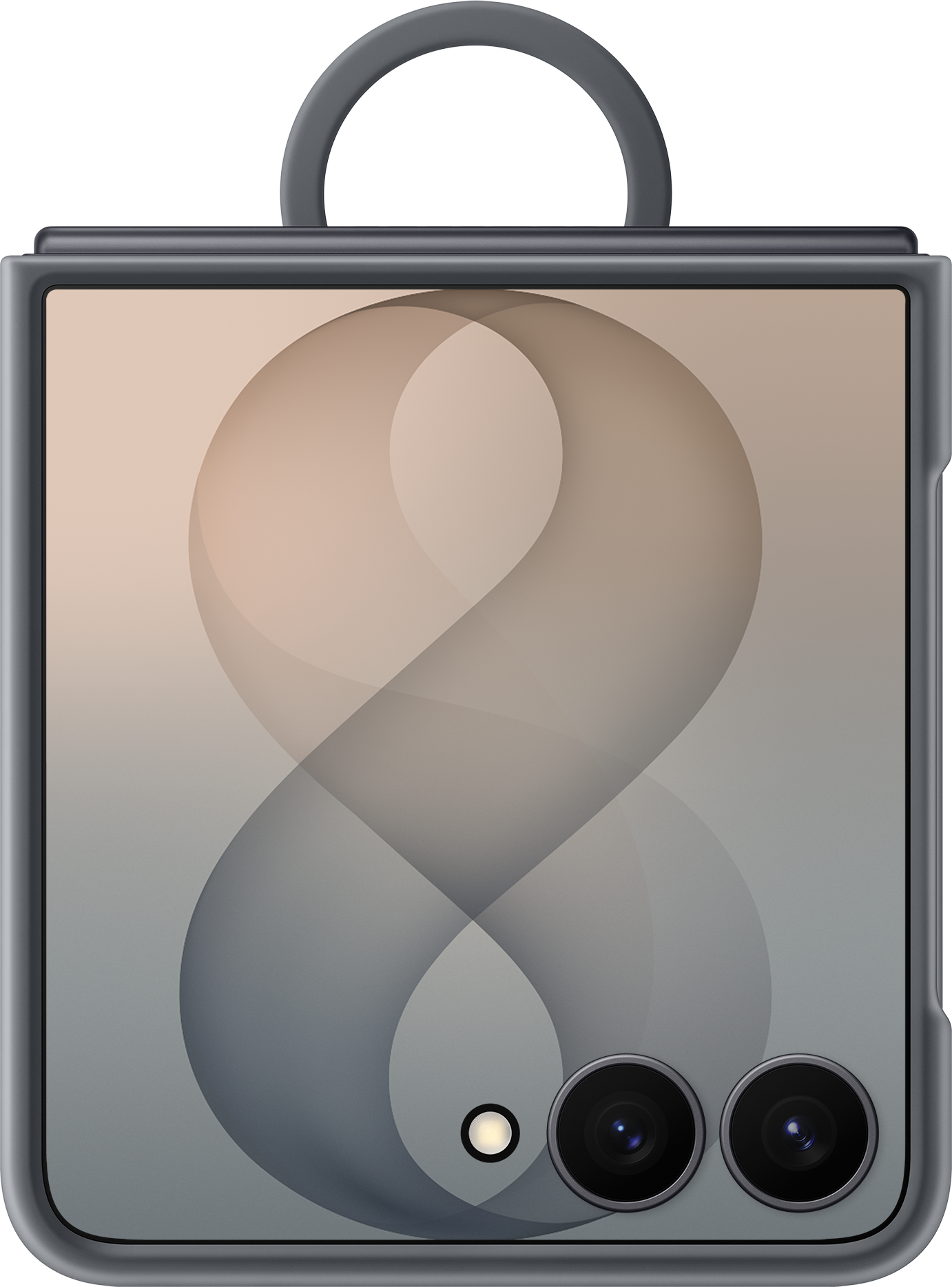 Capa para Samsung Galaxy Z Flip8 F776, Silicone Ring Magnet, Preta EF-EF776CBEGWW