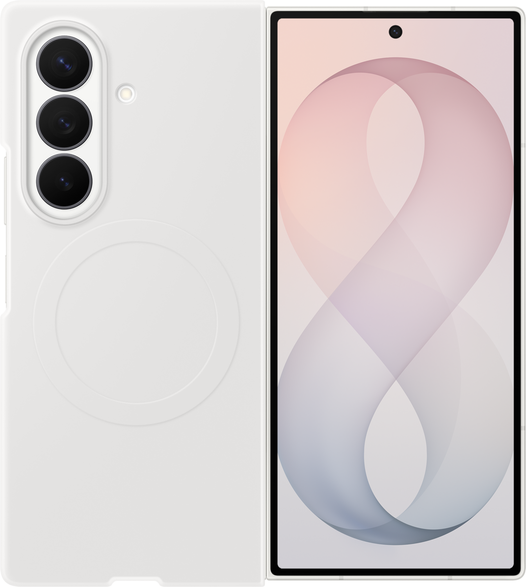Capa para Samsung Galaxy Z Fold8 Ultra F976, Silicone Magnet Case, Branca EF-EF976CWEGWW
