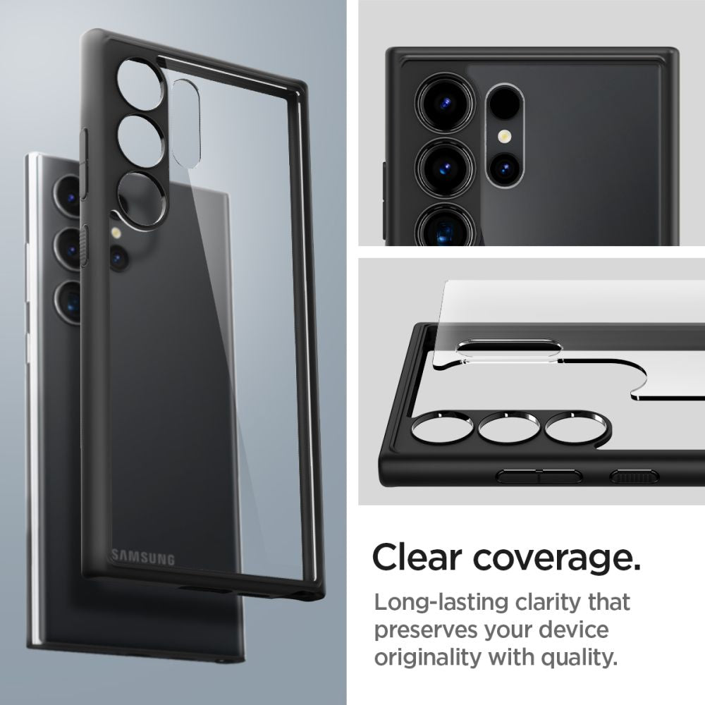 Capa para Samsung Galaxy S24 Ultra S928, Spigen, Ultra Hybrid, Preta Mate ACS07295