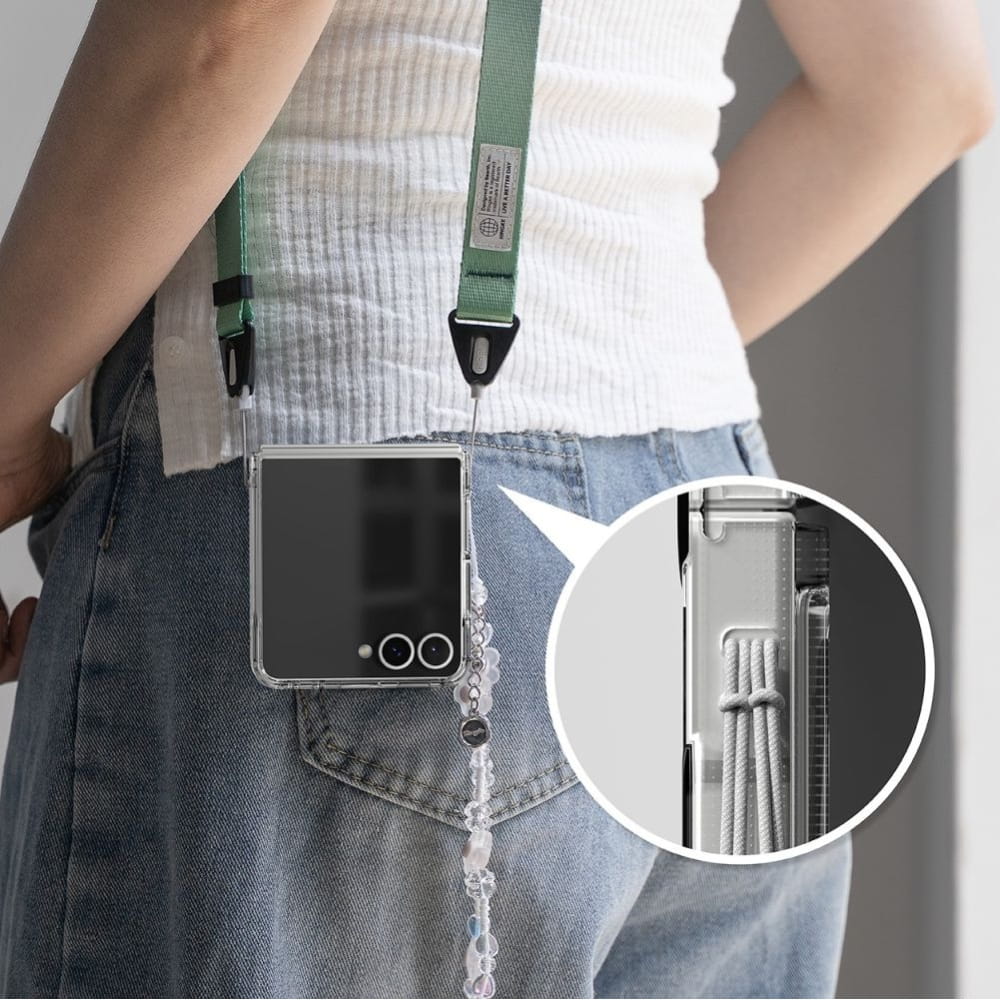 Capa para Samsung Galaxy Z Flip7 F766, Ringke, Fusion, Transparente