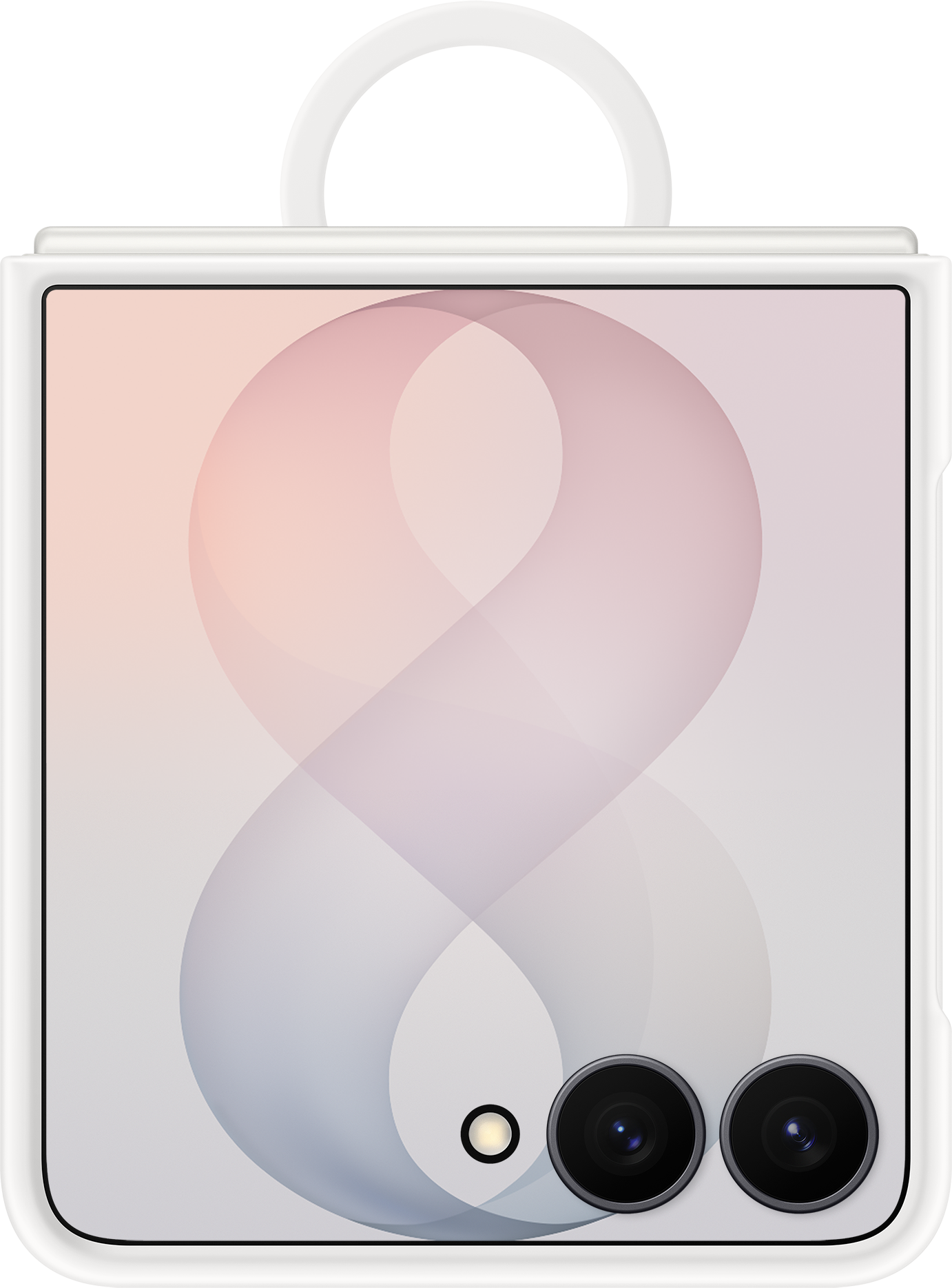 Capa para Samsung Galaxy Z Flip8 F776, Silicone Ring Magnet, Branco EF-EF776CWEGWW