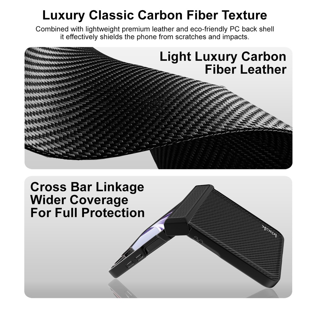 Capa para Samsung Galaxy Z Flip8 F776, Imak, Carbono, Preta