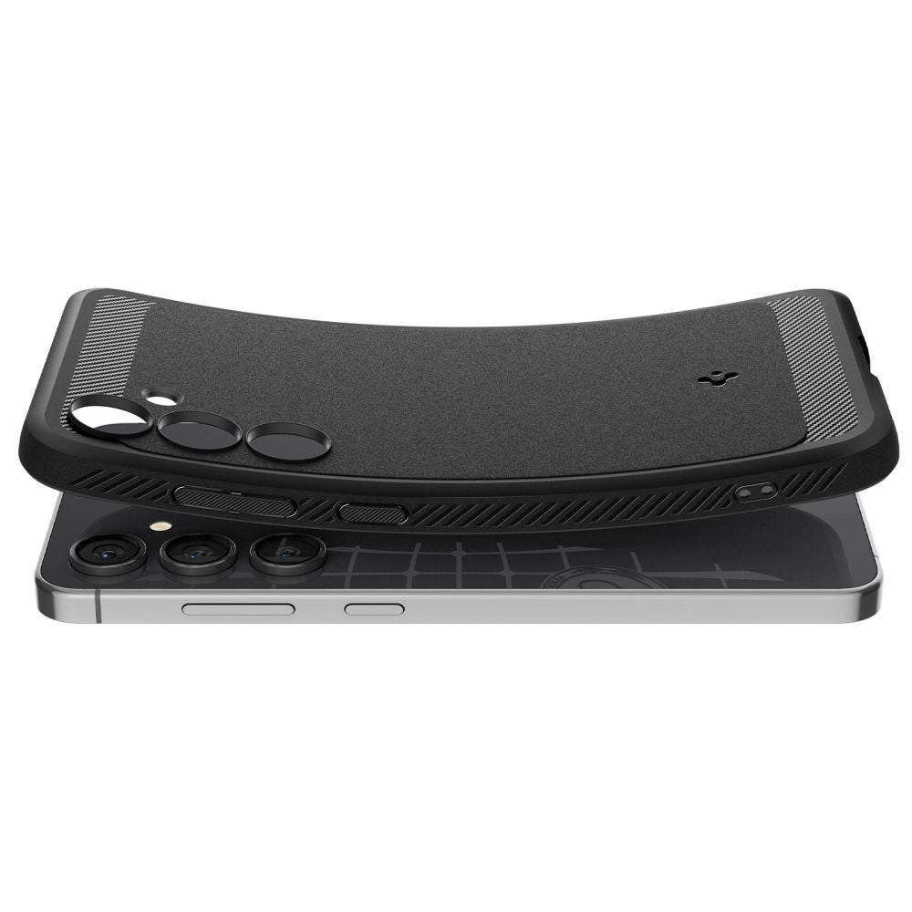 Capa para Samsung Galaxy S24 FE S721, Spigen, Rugged Armor, Preta ACS08578