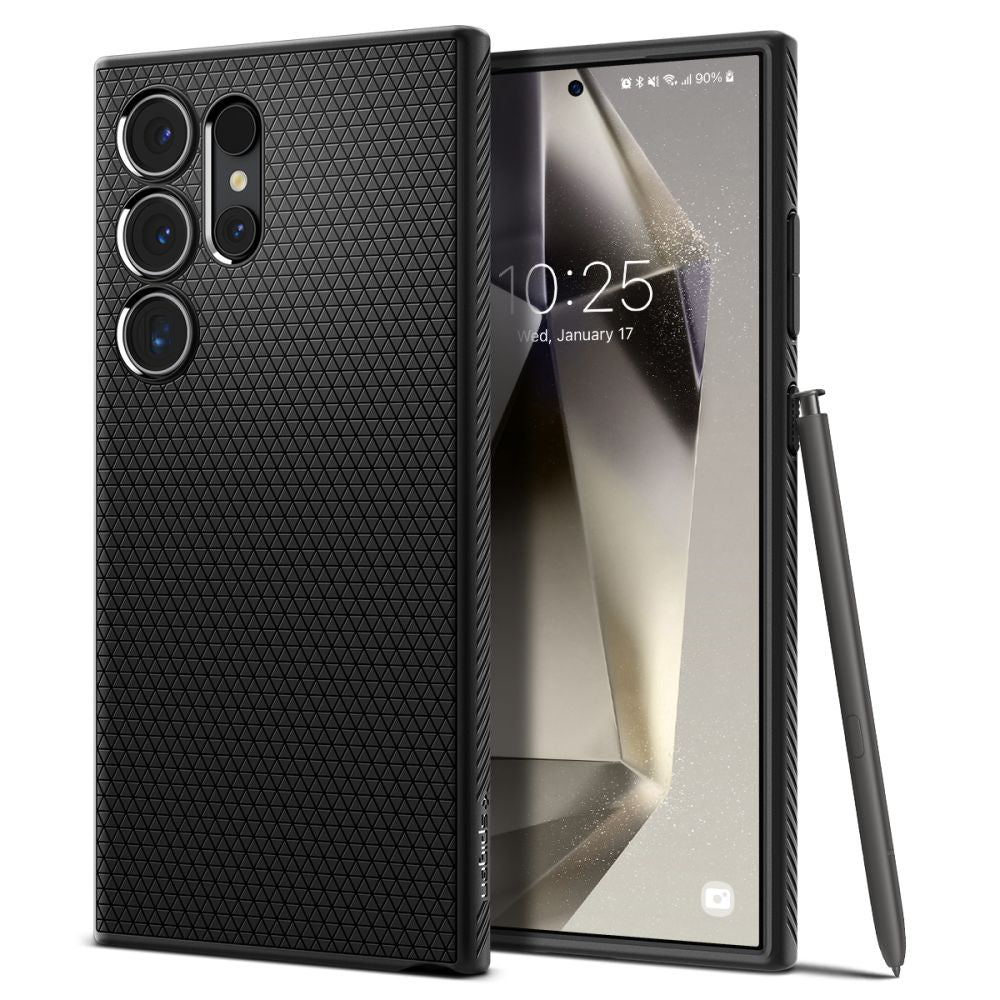 Capa para Samsung Galaxy S24 Ultra S928, Spigen, Liquid Air, Preta ACS07287