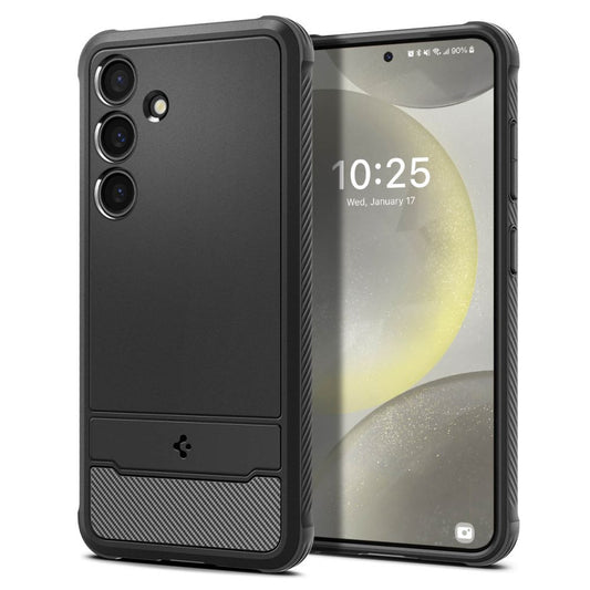 Capa para Samsung Galaxy S24 S921, Spigen, Rugged Armour, Preto ACS07346