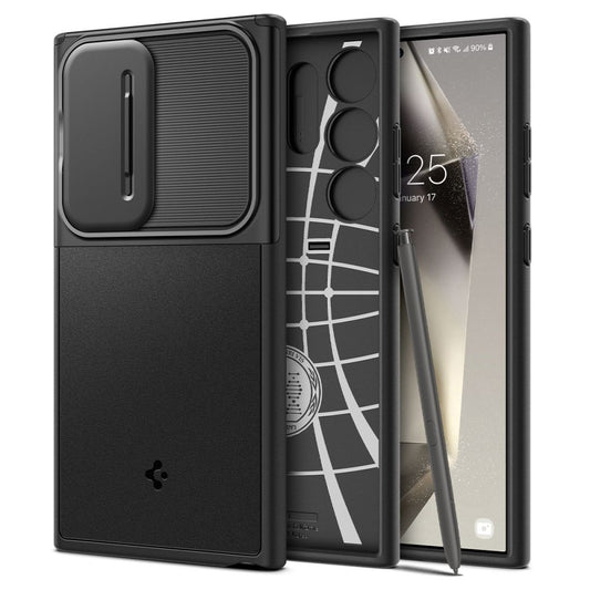 Bolsa para Samsung Galaxy S24 Ultra S928, Spigen, OPTIK ARMOR, Preto ACS07313