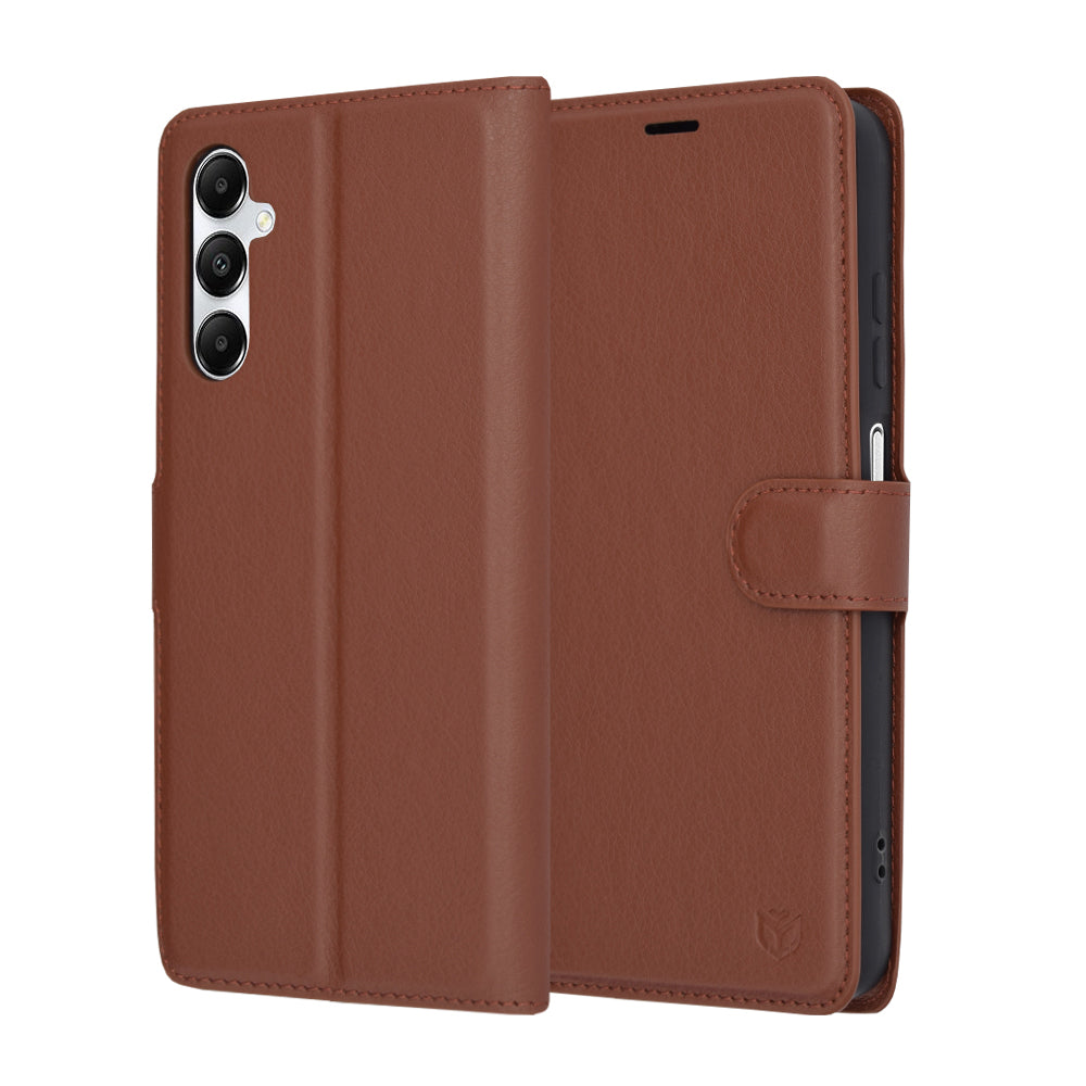 Capa para Samsung Galaxy A05s A057, Techsuit, Leather Folio, Castanha
