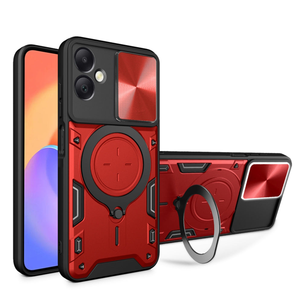 Capa para Samsung Galaxy A06 A065, Techsuit, CamGuard Pro, Vermelha