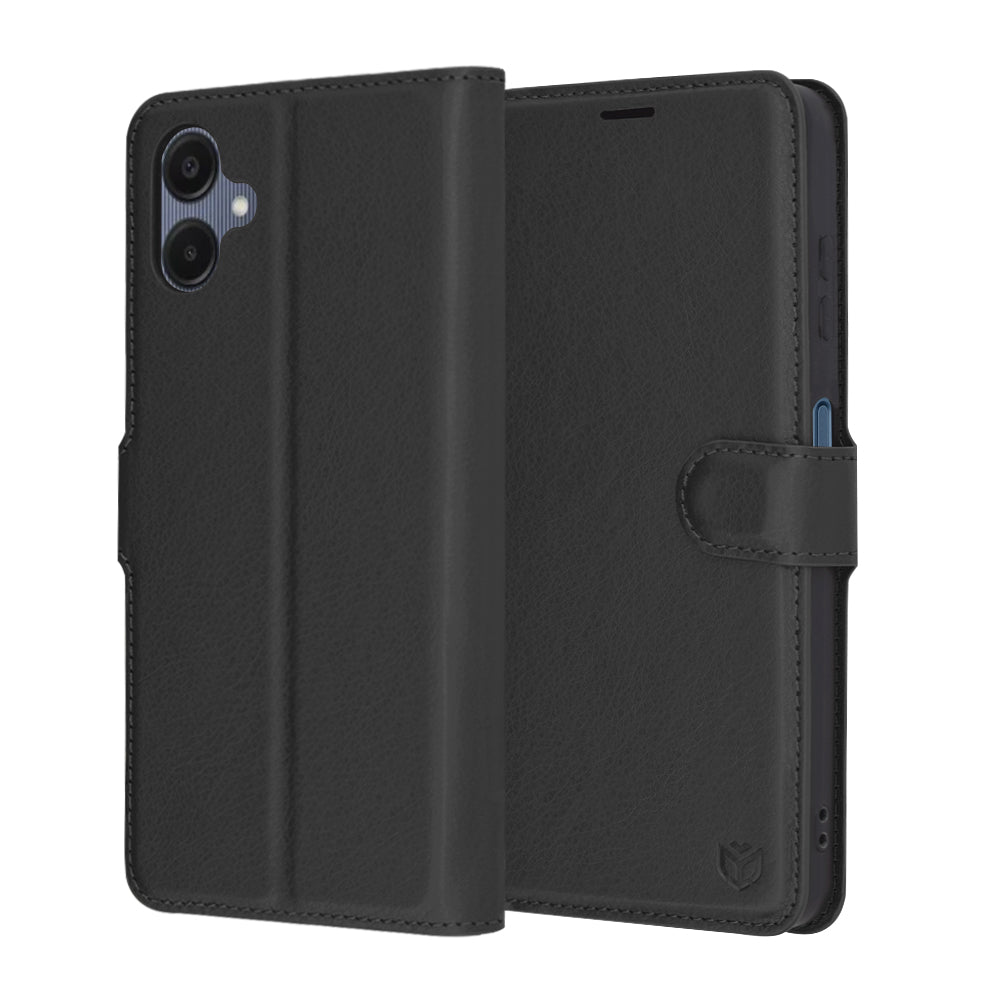 Capa para Samsung Galaxy A06 A065, Techsuit, Leather Folio, Preta