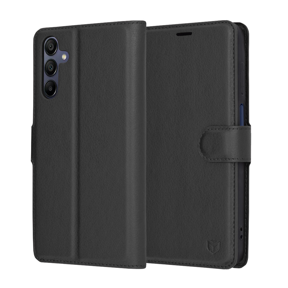 Capa para Samsung Galaxy A15 5G A156 / A15 A155, Techsuit, Leather Folio, Preta