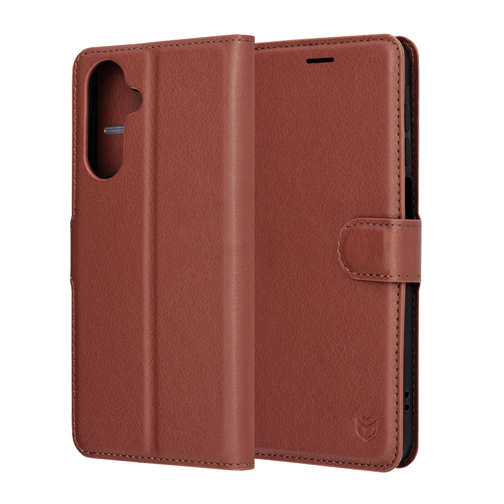 Capa para Samsung Galaxy A17 4G / A17 5G, Techsuit, Leather Folio, Castanho