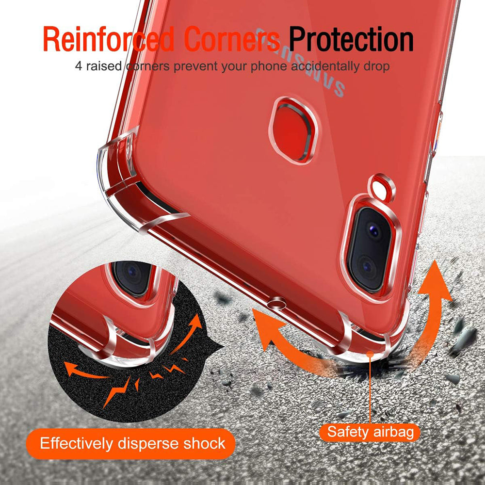 Capa para Samsung Galaxy A20e A202, Techsuit, Shockproof Clear, Transparente