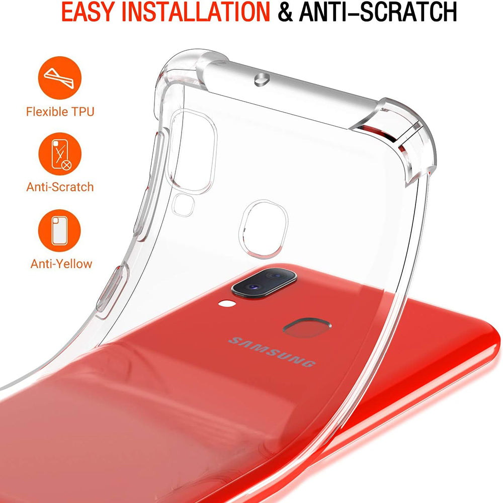Capa para Samsung Galaxy A20e A202, Techsuit, Shockproof Clear, Transparente