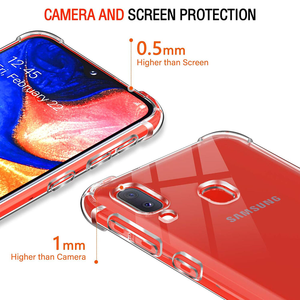 Capa para Samsung Galaxy A20e A202, Techsuit, Shockproof Clear, Transparente