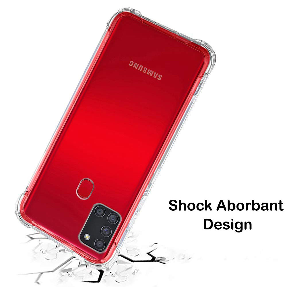Capa para Samsung Galaxy A21s A217, Techsuit, Transparente à Prova de Choques, Transparente