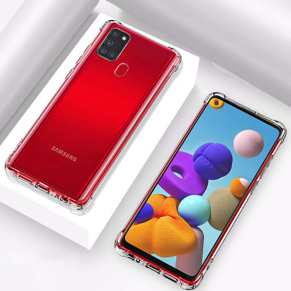 Capa para Samsung Galaxy A21s A217, Techsuit, Transparente à Prova de Choques, Transparente