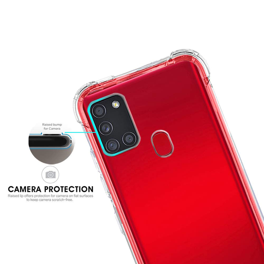 Capa para Samsung Galaxy A21s A217, Techsuit, Transparente à Prova de Choques, Transparente