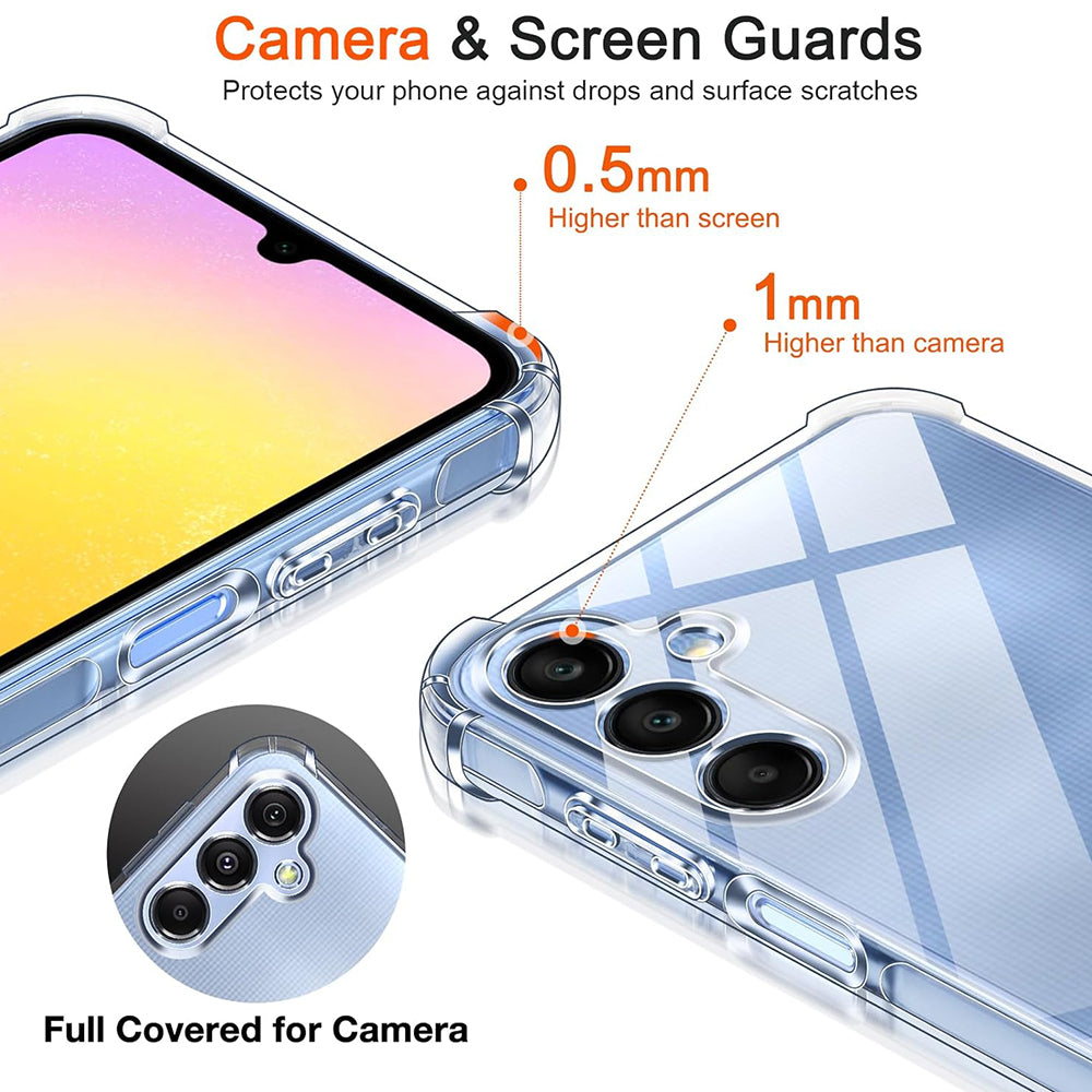 Capa para Samsung Galaxy A25 A256, Techsuit, Shockproof Clear, Transparente