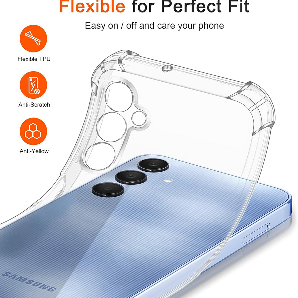Capa para Samsung Galaxy A25 A256, Techsuit, Shockproof Clear, Transparente