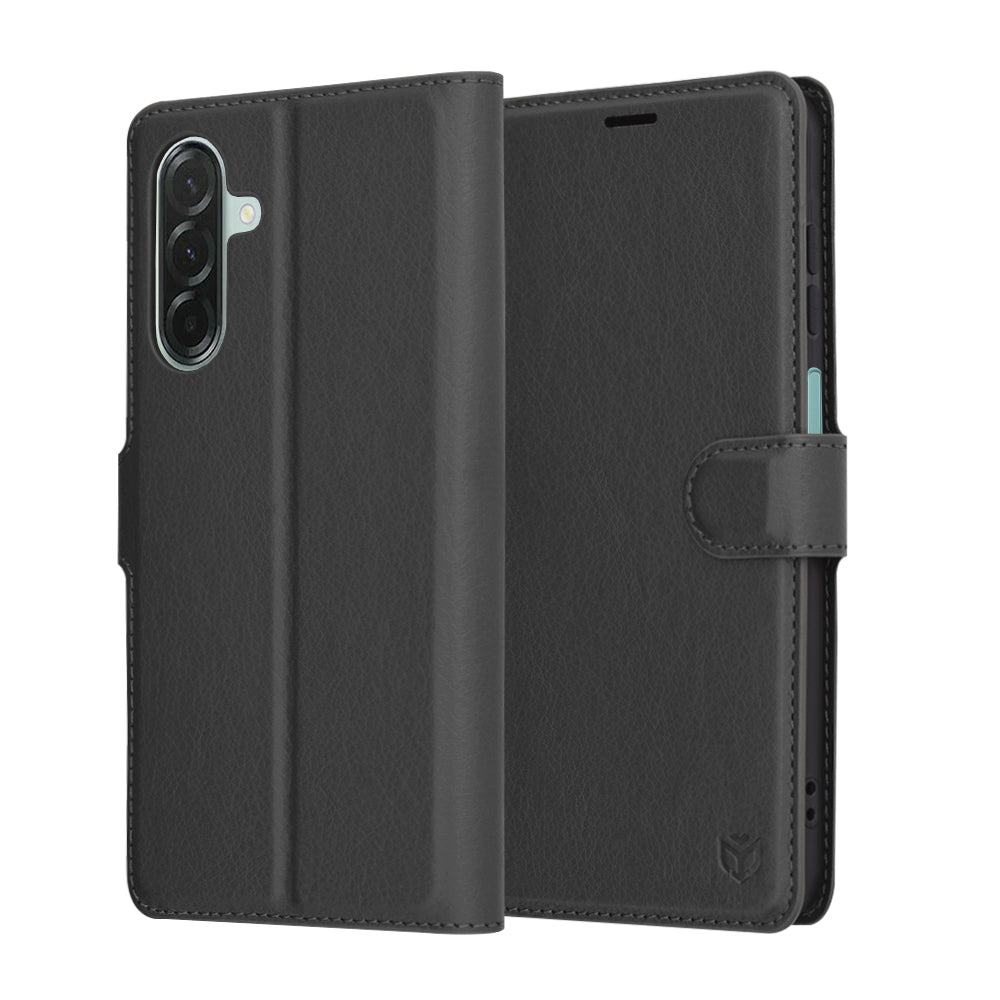 Capa para Samsung Galaxy A26 A266, Techsuit, Leather Folio, Preta