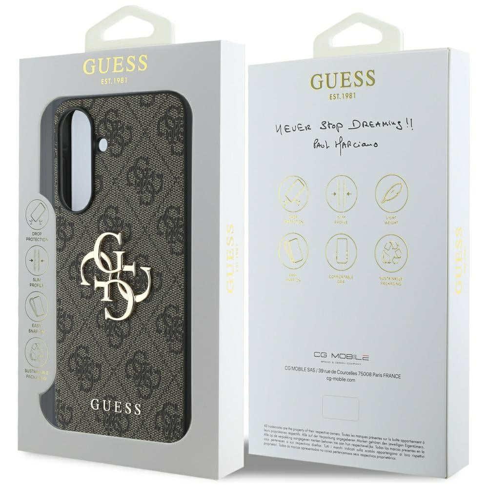 Capa para Samsung Galaxy A36 A366, Guess, 4G Big Logo, Castanho