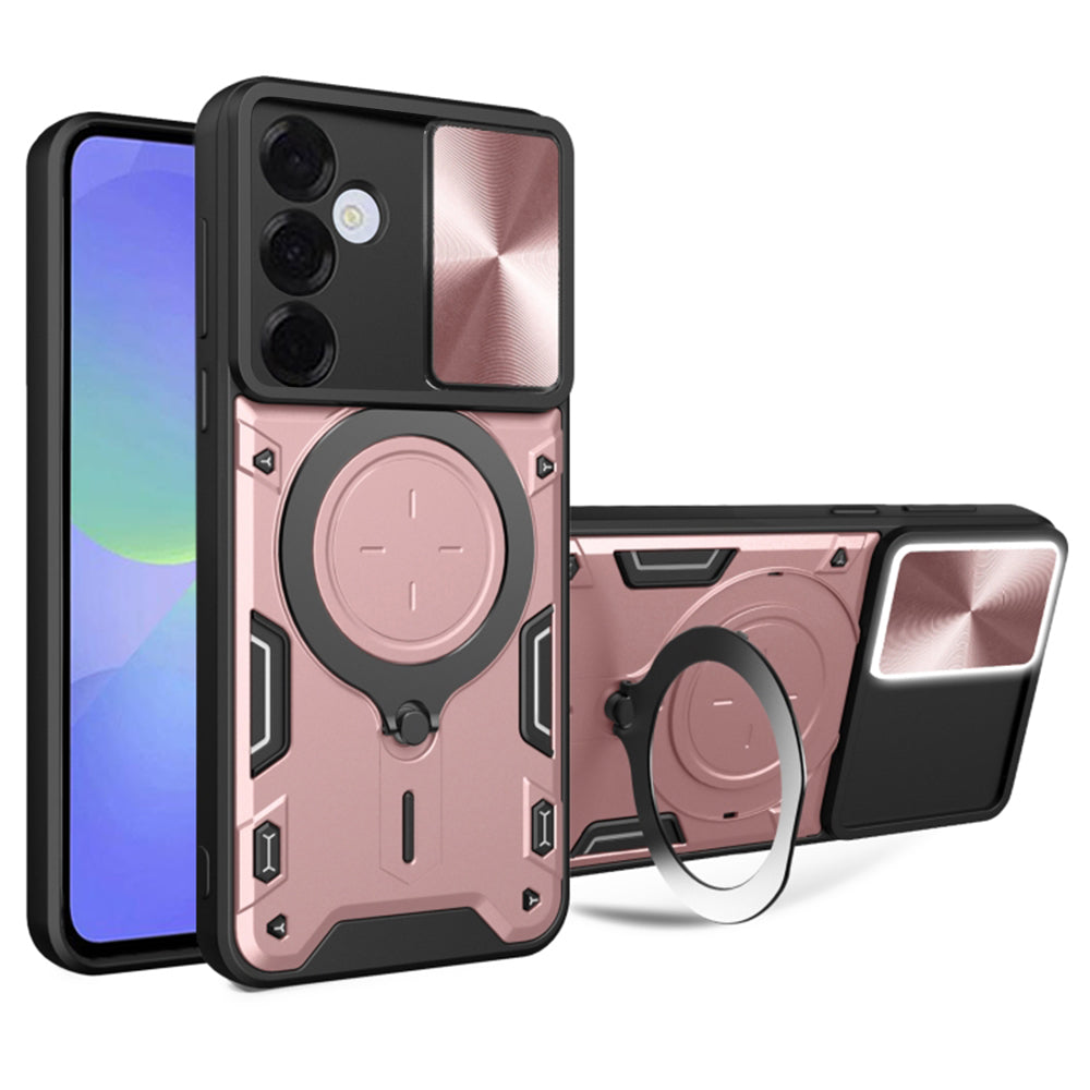 Capa para Samsung Galaxy A36 A366, Techsuit, CamGuard Pro, Rosa Dourado
