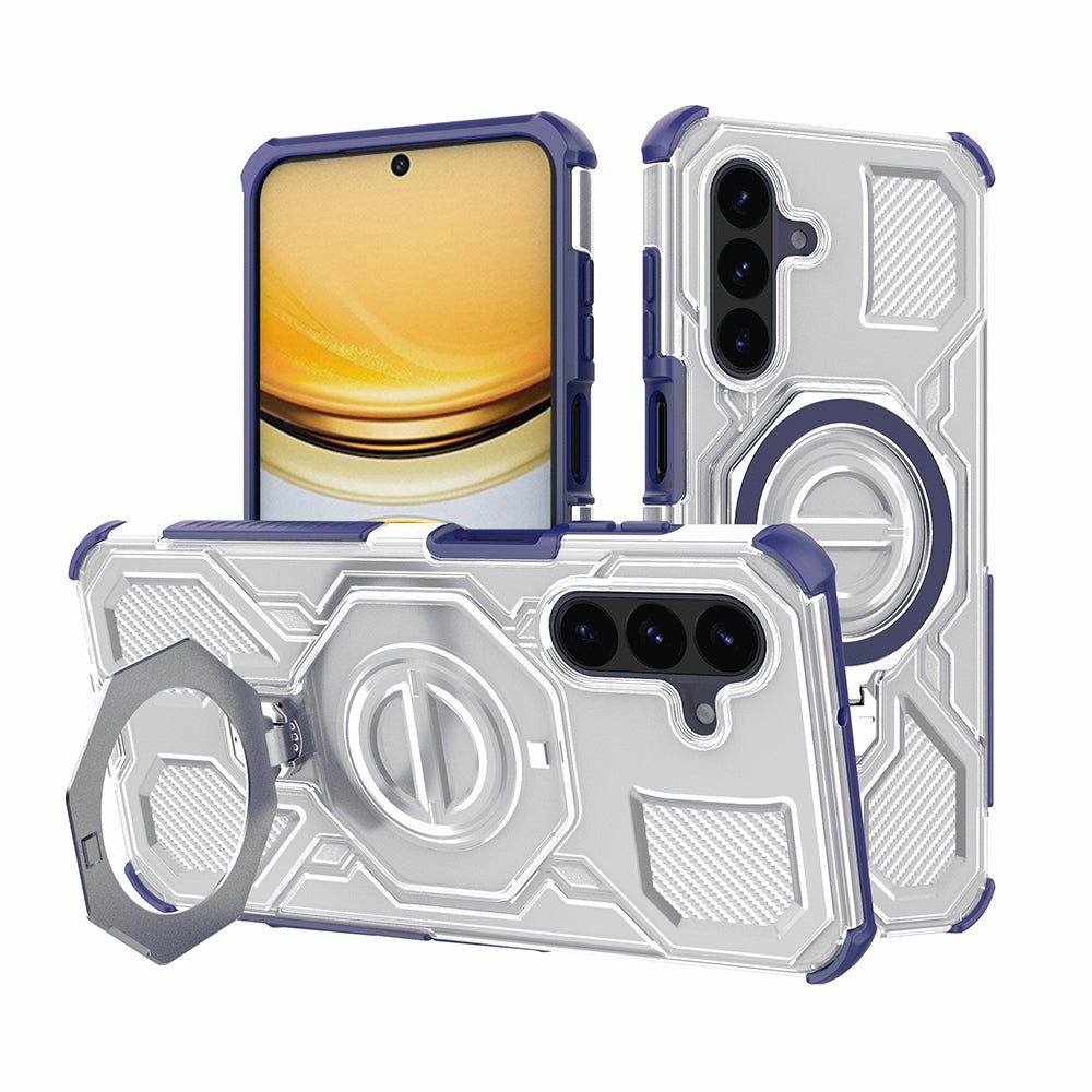 Capa para Samsung Galaxy A37 5G, Techsuit, Carbon Shield Pro, Azul.