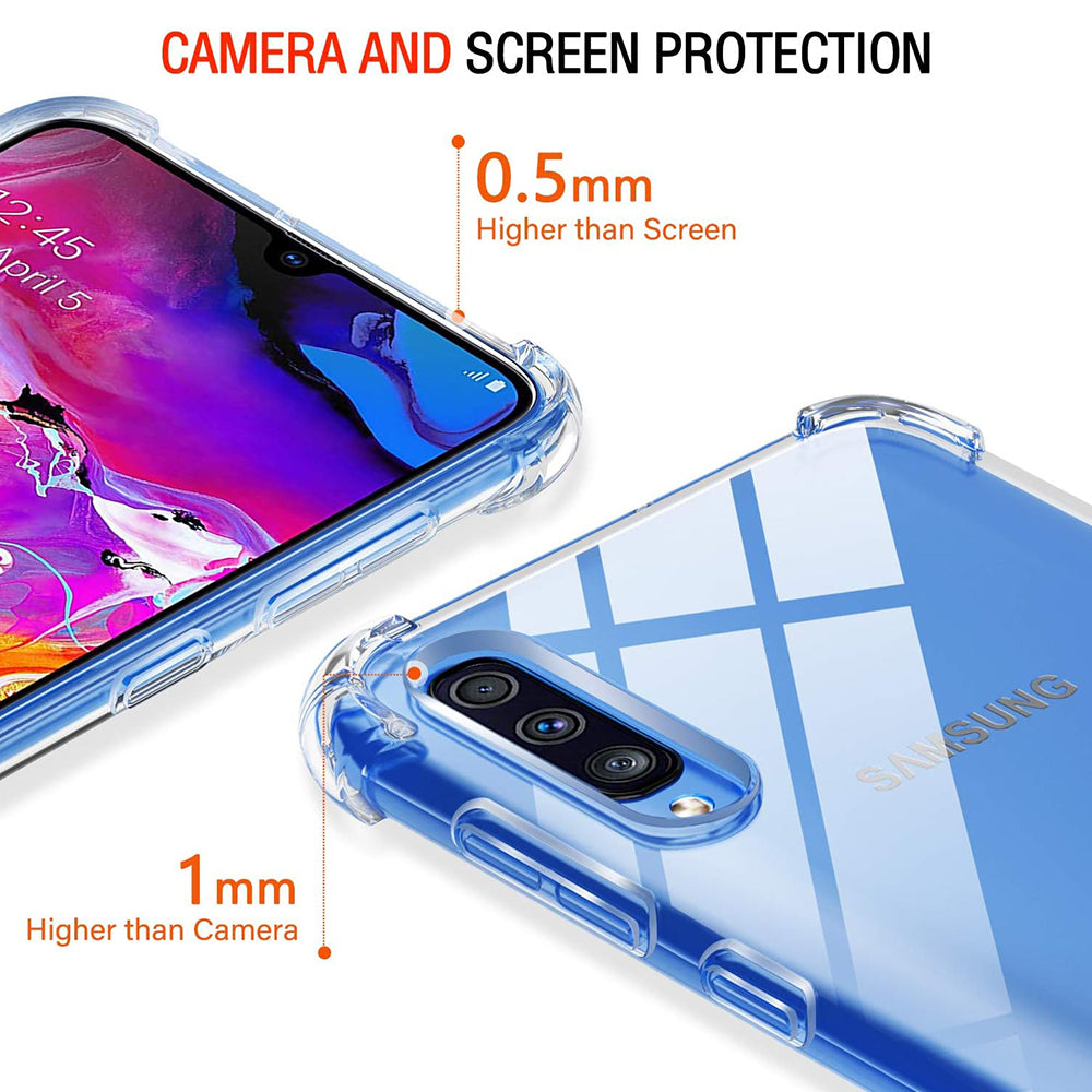 Capa para Samsung Galaxy A50s A507 / A30s A307 / A50 A505, Techsuit, Transparente à prova de choque, Transparente
