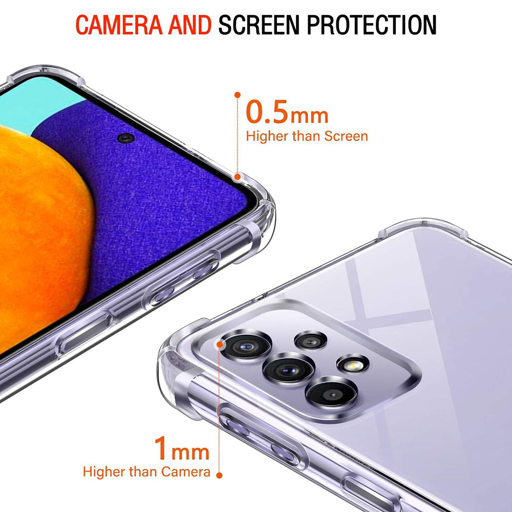 Capa para Samsung Galaxy A52s 5G A528 / A52 5G A526 / A52 A525, Techsuit, Transparente Antichoque, Transparente