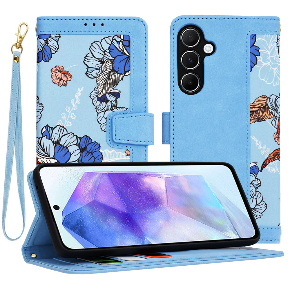 Capa para Samsung Galaxy A55 5G A556, Techsuit, FlipCraft, Azul