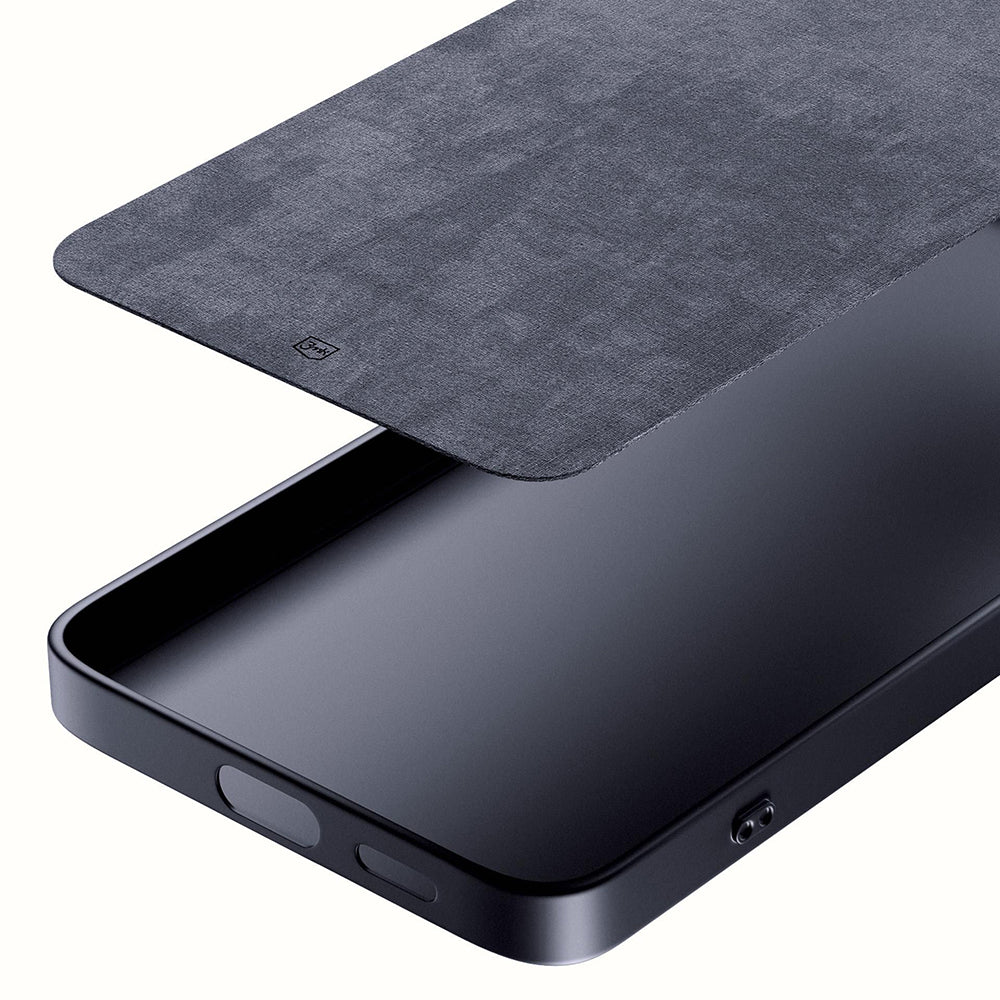 Capa para Samsung Galaxy A56 A566, 3MK, Preta Mate