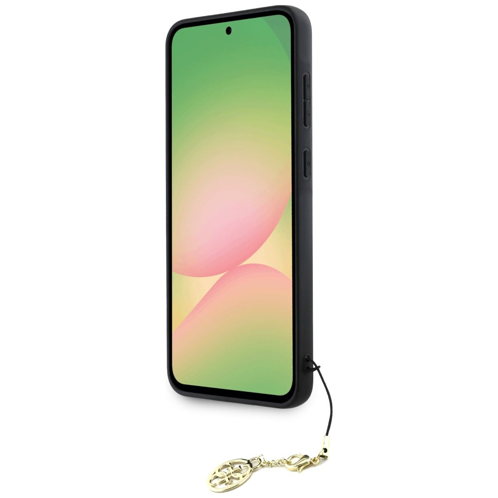 Capa para Samsung Galaxy A56 A566, Guess, 4G Charm, Preta