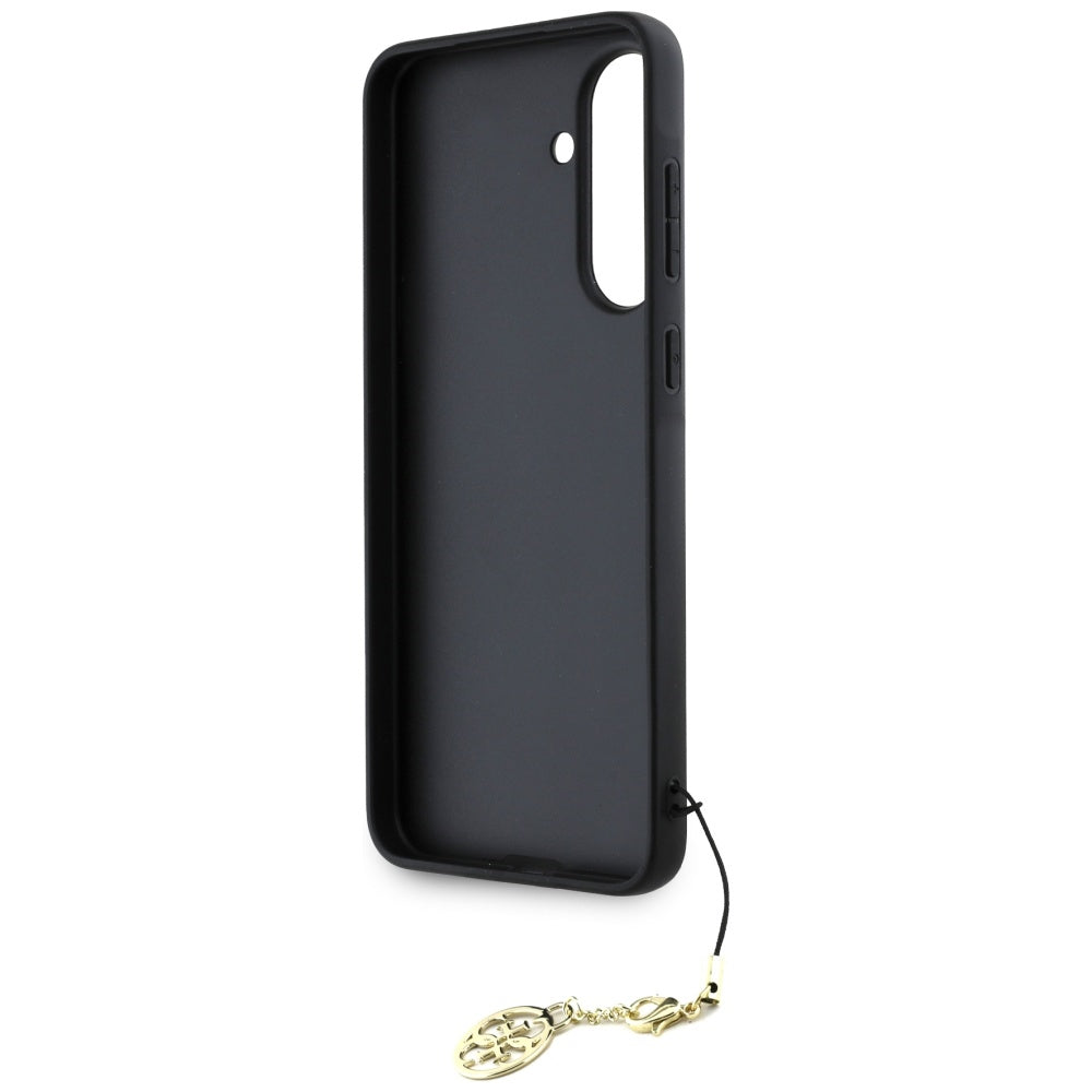 Capa para Samsung Galaxy A56 A566, Guess, 4G Charm, Preta