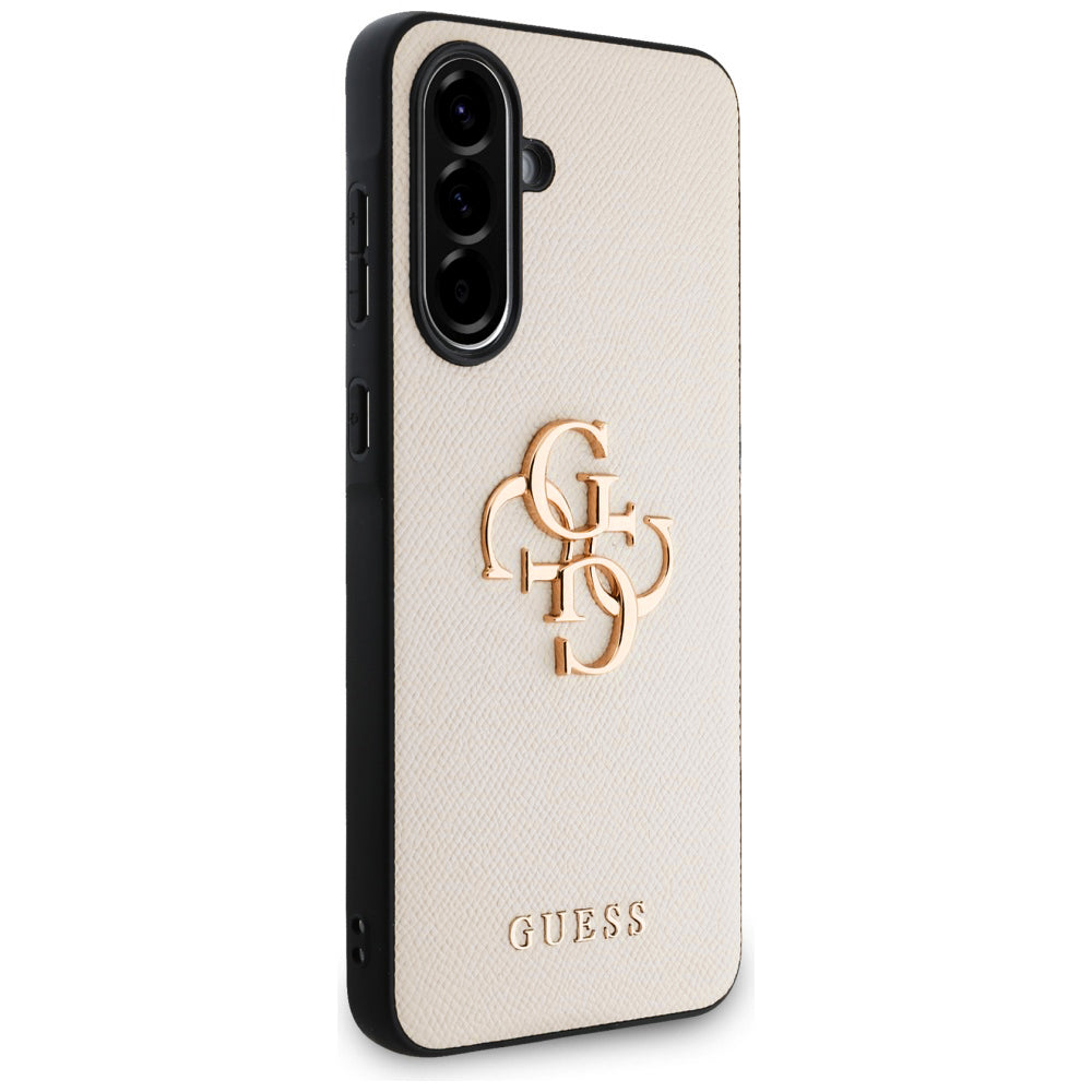 Capa para Samsung Galaxy A56 A566, Guess, 4G Grained Big and Classic Logo, Bege