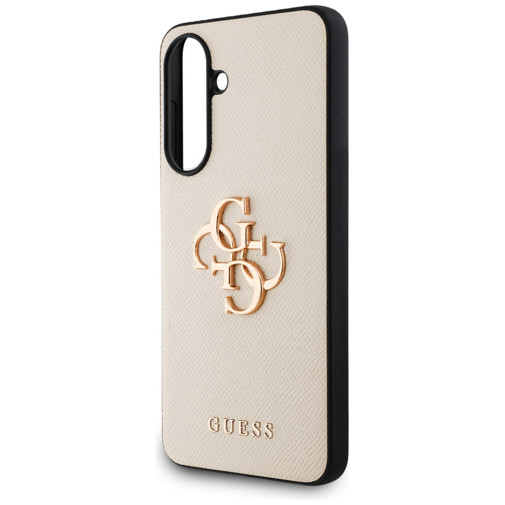 Capa para Samsung Galaxy A56 A566, Guess, 4G Grained Big and Classic Logo, Bege
