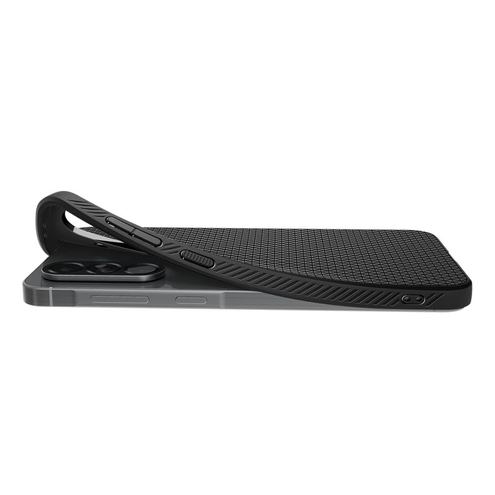 Capa para Samsung Galaxy A56 A566, Spigen, Liquid Air, Preta Fosca ACS09291