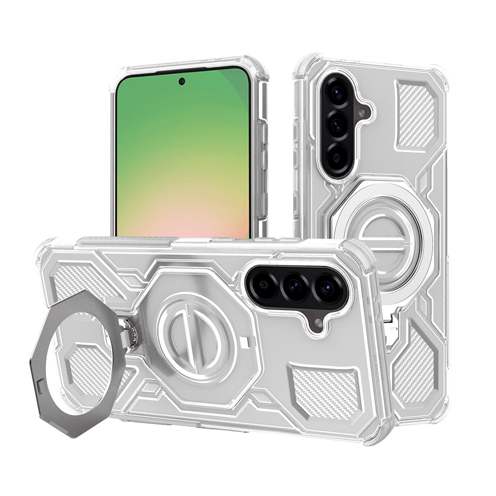 Capa para Samsung Galaxy A56 A566, Techsuit, Carbon Shield Pro, Branca.