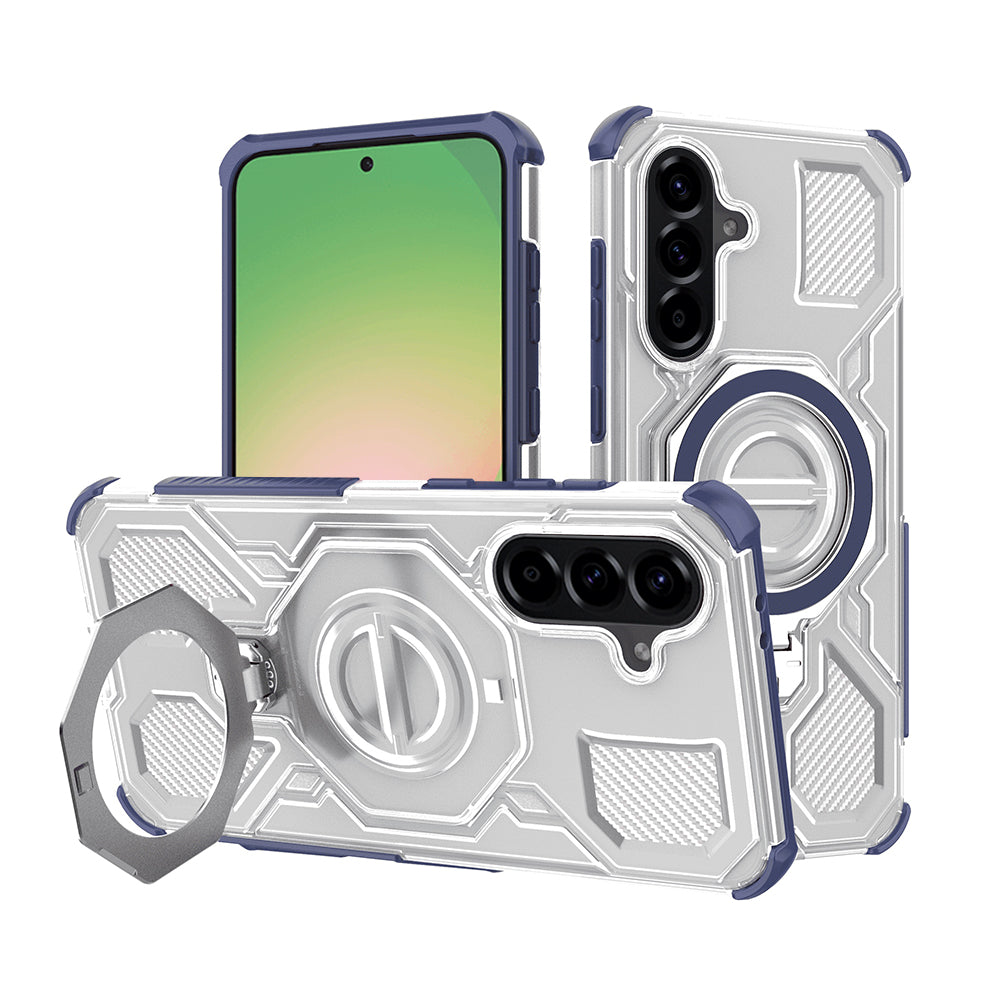 Capa para Samsung Galaxy A56 A566, Techsuit, Carbon Shield Pro, Azul