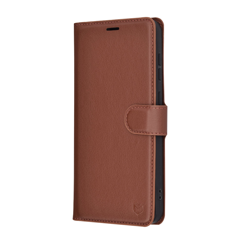 Capa para Samsung Galaxy A56 A566, Techsuit, Leather Folio, Castanha