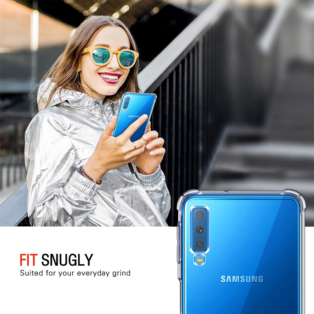 Capa para Samsung Galaxy A7 (2018) A750, Techsuit, Shockproof Clear, Transparente