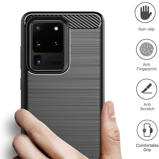 Capa para Samsung Galaxy S20 Ultra 5G G988 / S20 Ultra G988, Techsuit, Carbono, Preta