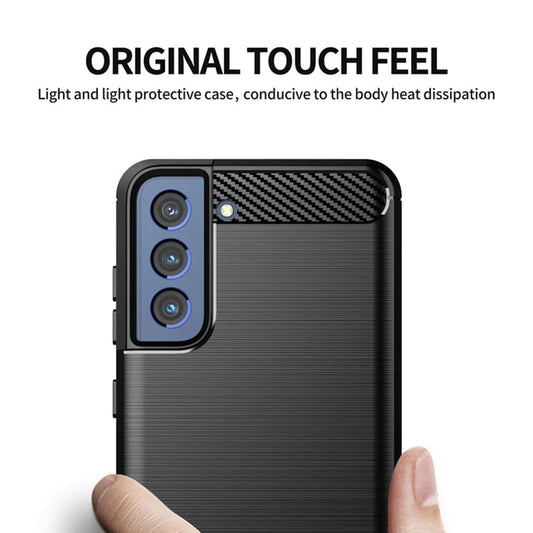 Capa para Samsung Galaxy S21 FE 5G G990, Techsuit, Carbono, Preta