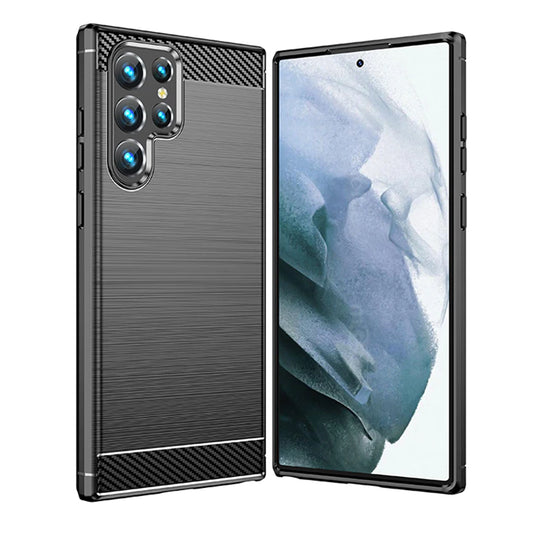 Capa para Samsung Galaxy S22 Ultra 5G S908, Techsuit, Carbono, Preta