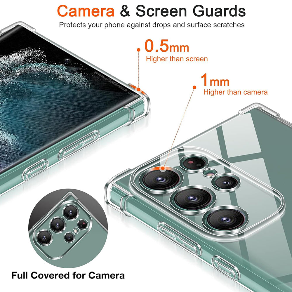 Capa para Samsung Galaxy S22 Ultra 5G S908, Techsuit, Shockproof Clear, Transparente