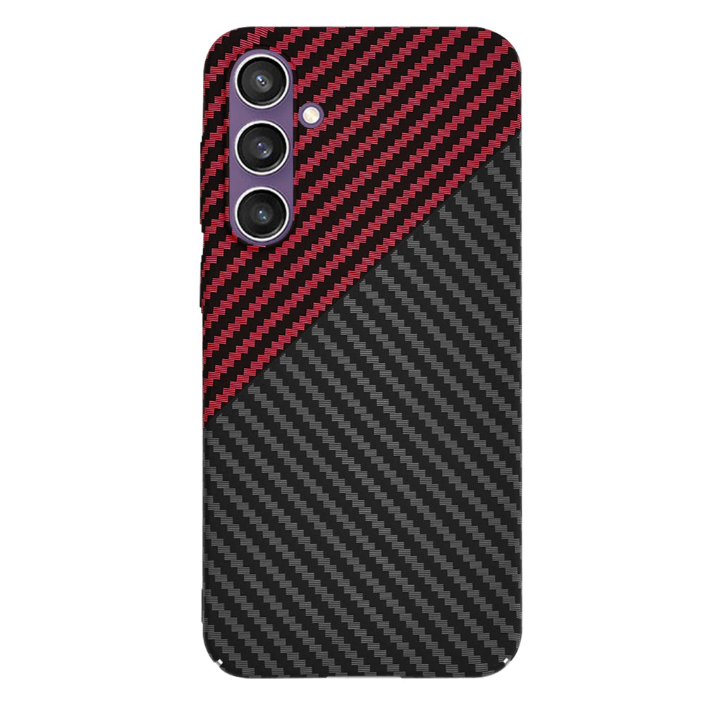 Capa para Samsung Galaxy S23 FE S711, Techsuit, Carbonite FiberShell, Preto Vermelho