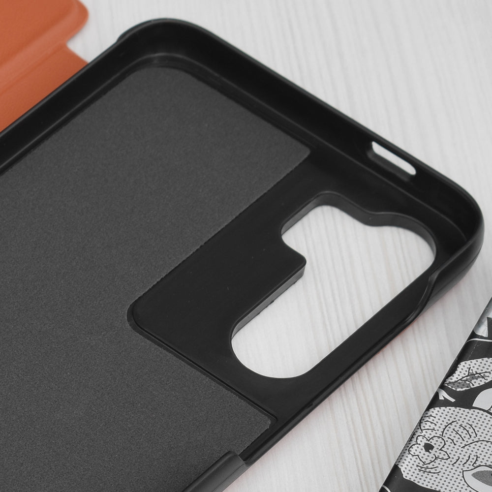 Capa para Samsung Galaxy S23 FE S711, Techsuit, eFold, Laranja