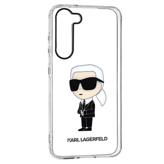 Capa para Samsung Galaxy S23+ S916, Karl Lagerfeld, Ikonik Karl, Transparente