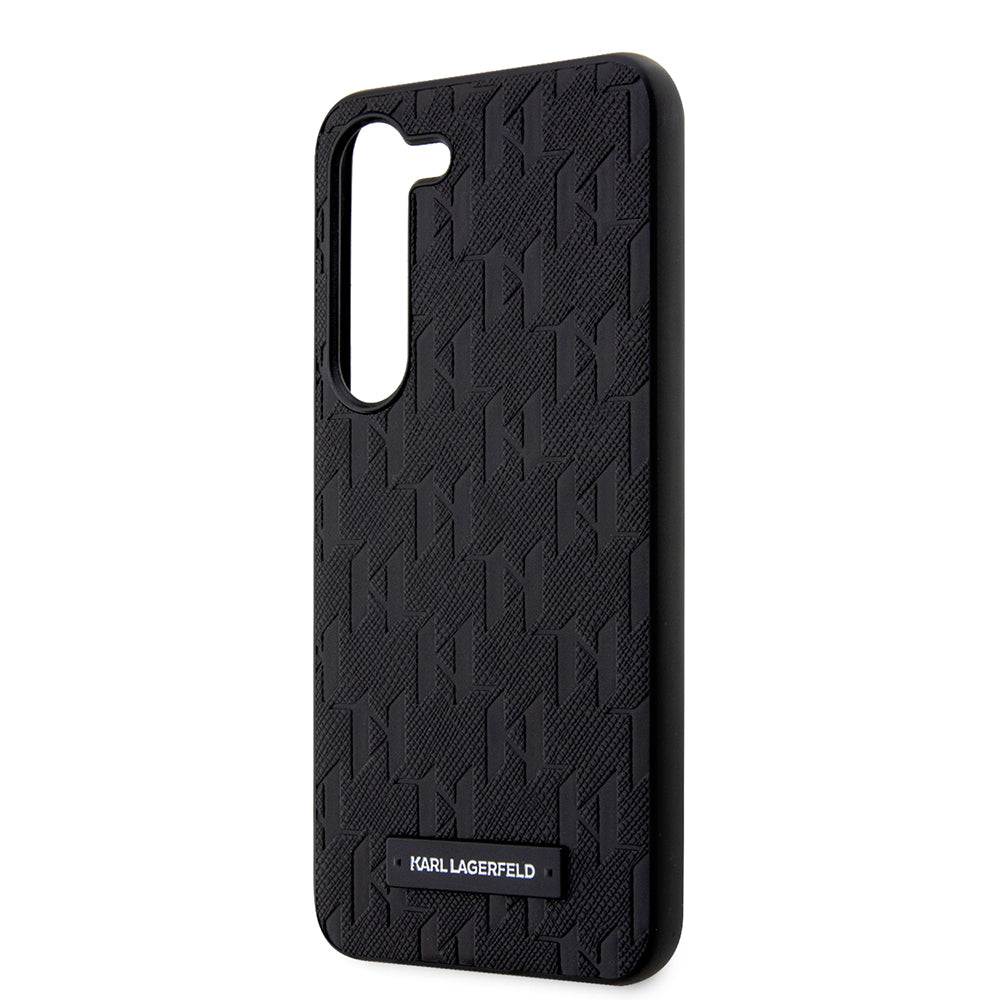Capa para Samsung Galaxy S23+ S916, Karl Lagerfeld, Saffiano Monogram Metal Logo, Preta.